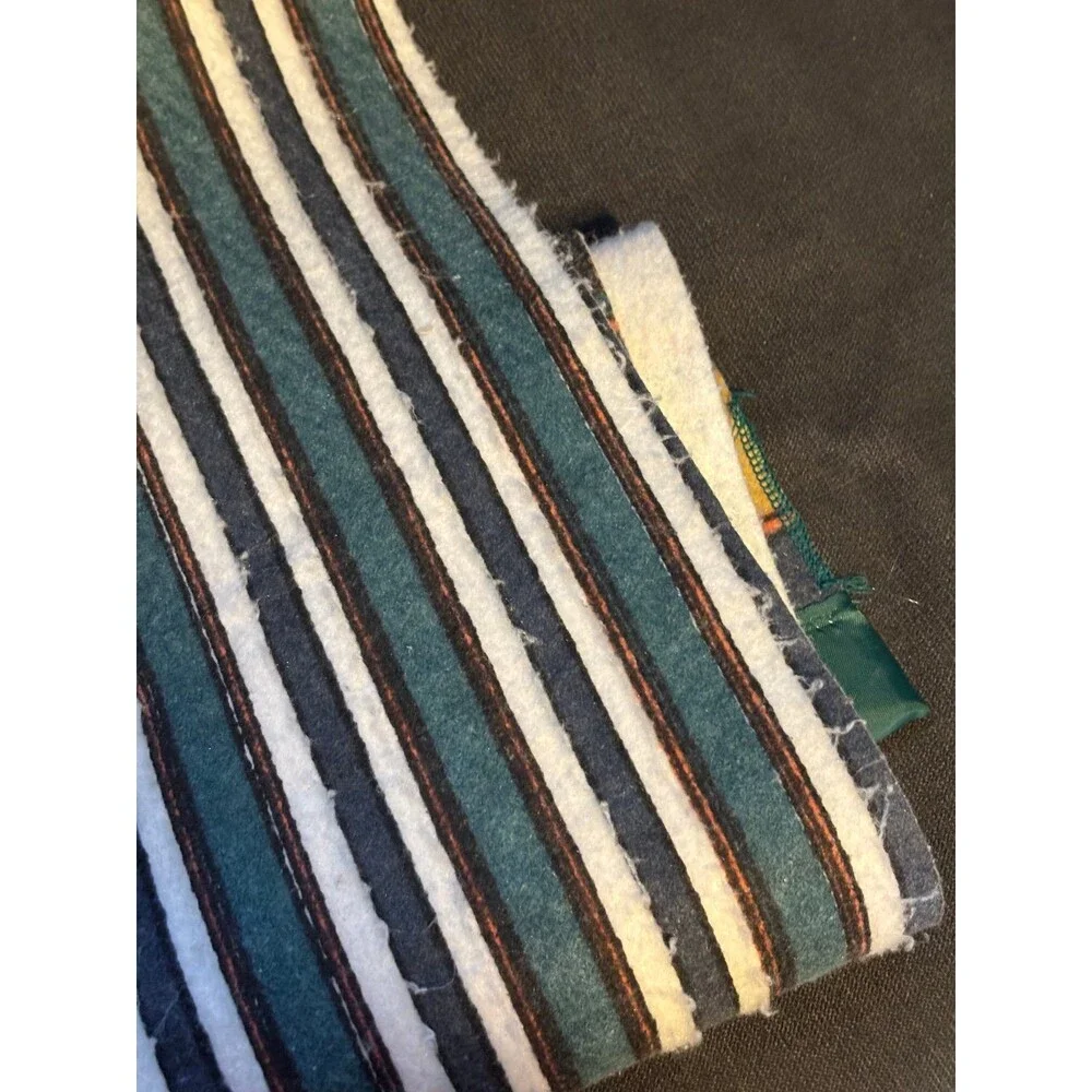 Acrylic striped blanket vintage mallard duck hunting twin satin binding